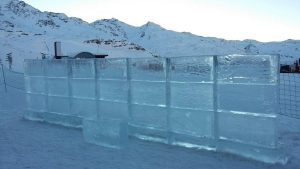 Sculpture mur de glace
